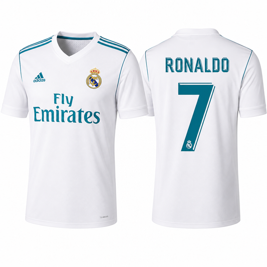 Cristiano Ronaldo #7 Real Madrid Home Jersey | Custom Name & Number Football Shirt