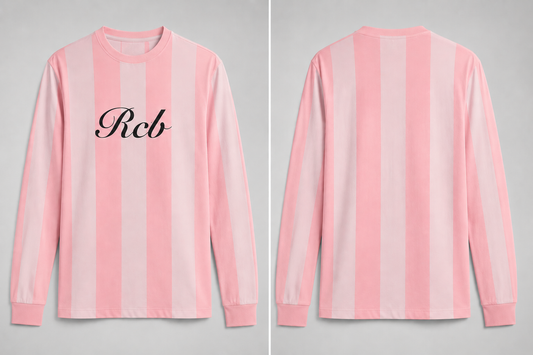 JerseyJunction Customized RCB Bengaluru Travel Jersey – Oversized Pink full sleeves