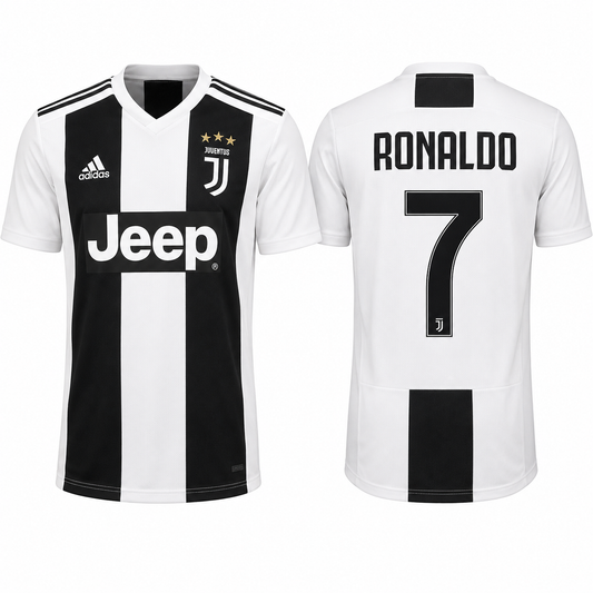 Cristiano Ronaldo #7 Juventus Home Jersey | Custom Name & Number Football Shirt