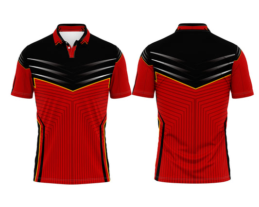 Match wear cricket jersey red and black combination