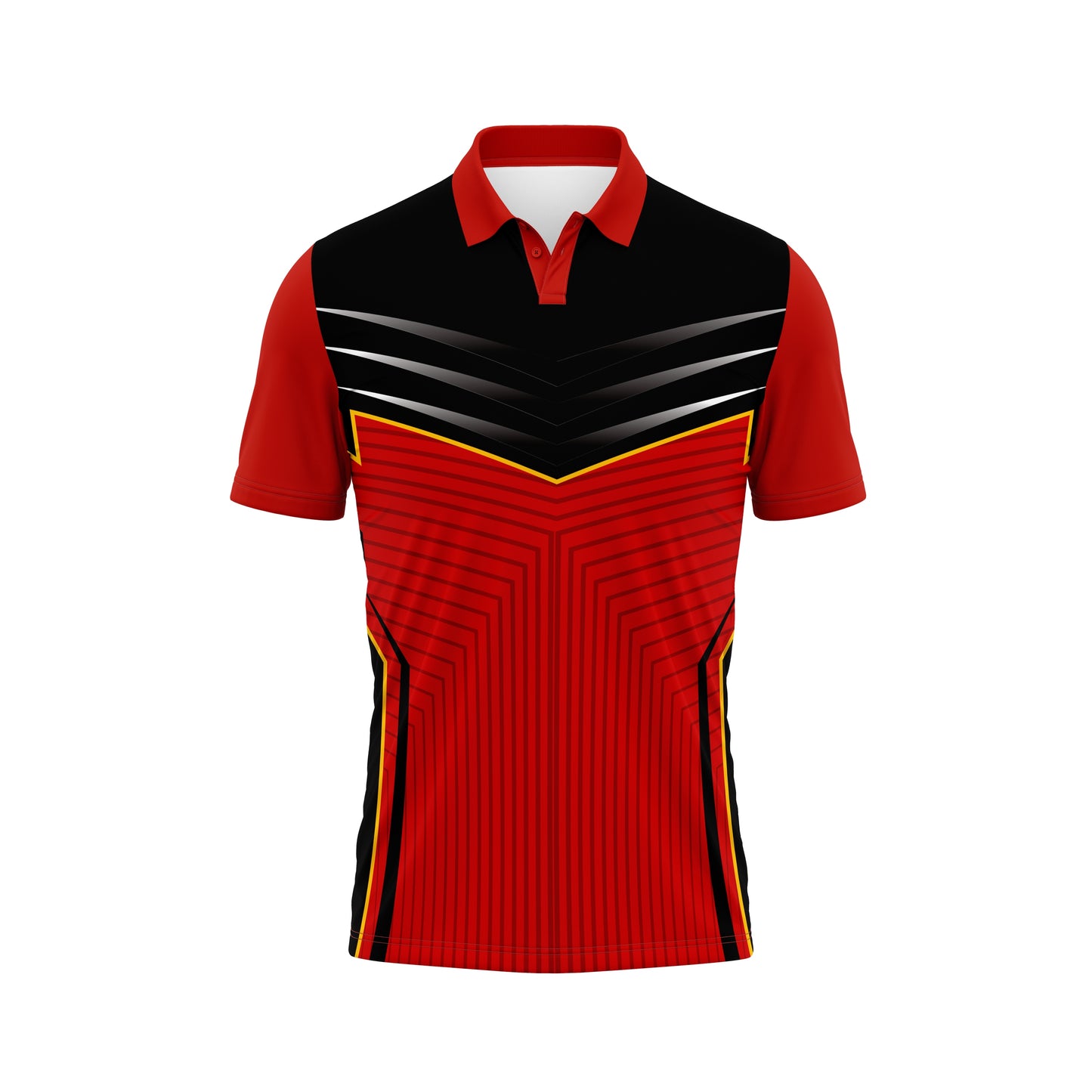 Red Collared Sports Jersey – Personalized Edition