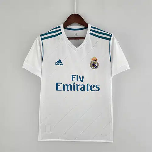 Real Madrid Home 2017 18 Retro Jersey Customisable