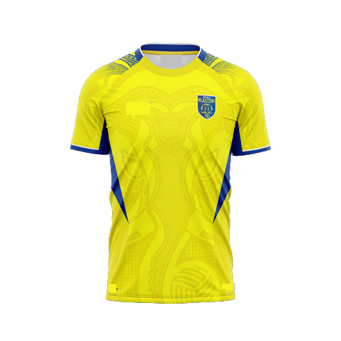 JerseyJuntion Customized Replica Kerala Blasters Home Jersey Fan Version-2025-26