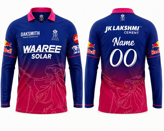 Rajasthan royals 2026 full sleeves jersey print your name and number