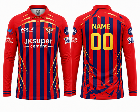 Lucknow super gaints 2026 full sleeves customized jersey