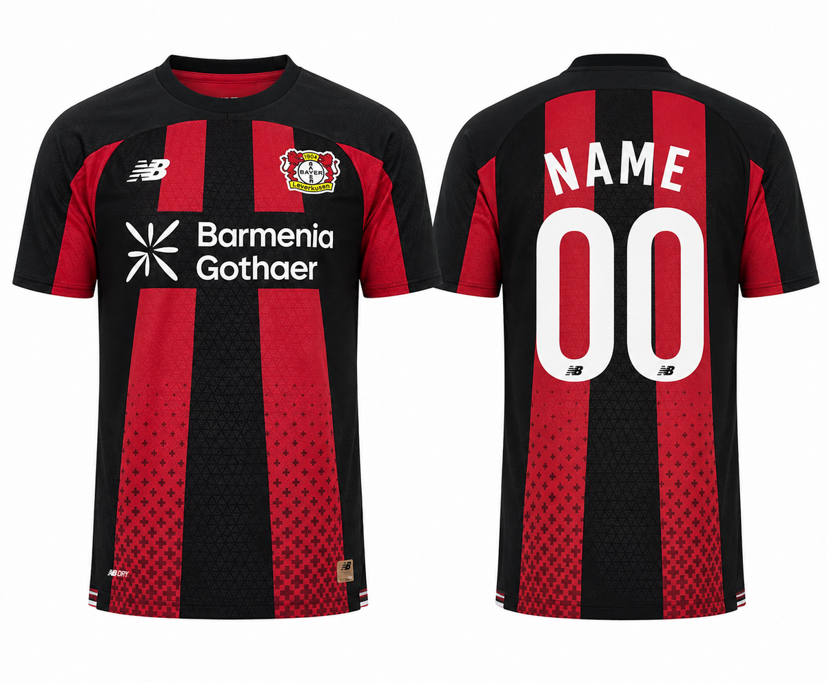 JerseyJunction Bayer Leverkusen 26-27 Home Kit print your name number