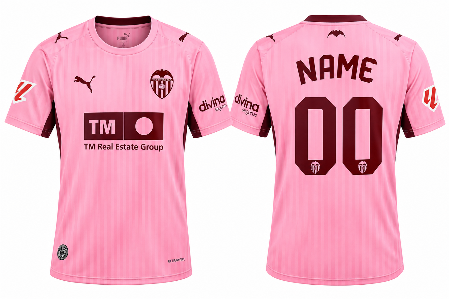 JerseyJunction Valencia 26-27 Away Kit  print your name number