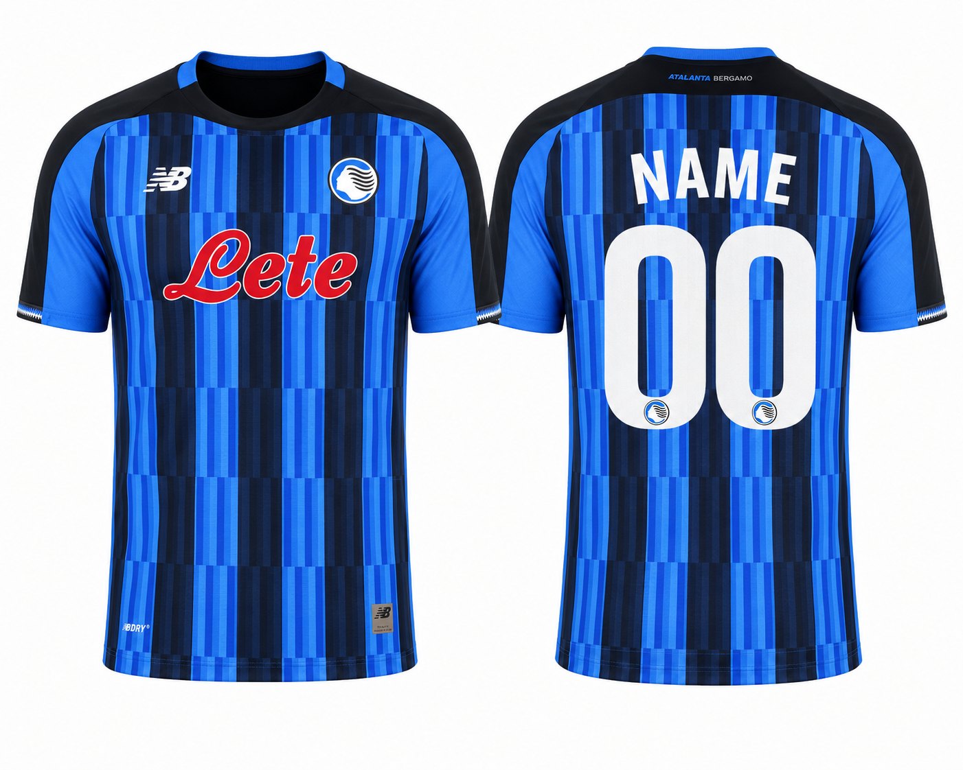JerseyJunction Atalanta 26-27 Home Kit print your name number