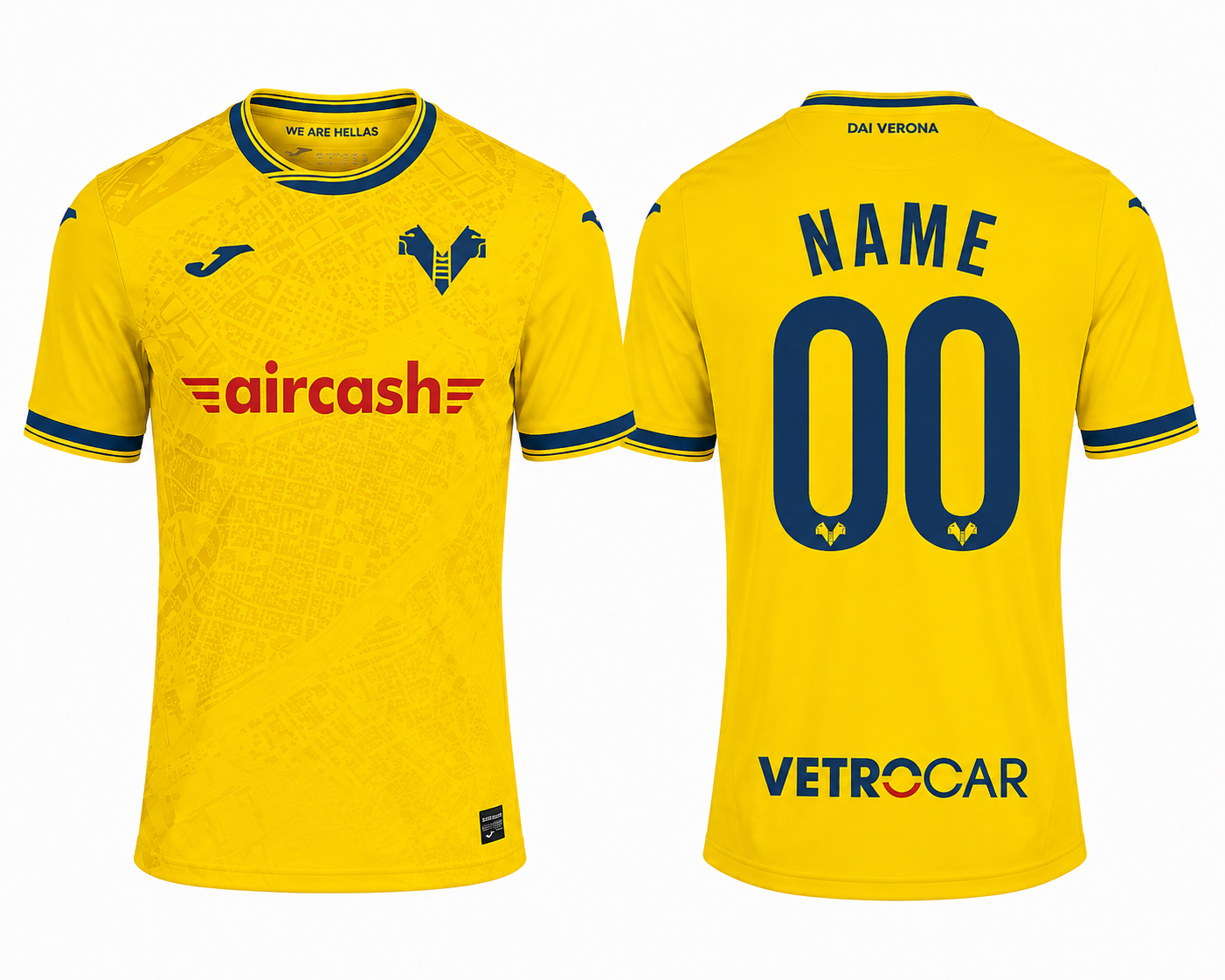 JerseyJunction Hellas Verona 26-27 Away Kit print your name number