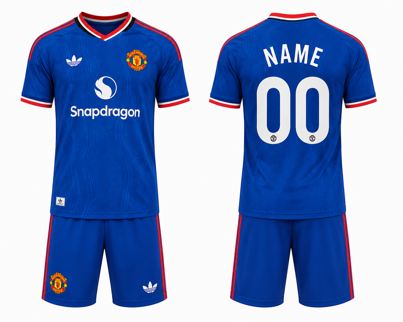 JerseyJunction Manchester United 26-27 Away Kit print jersey with shorts
