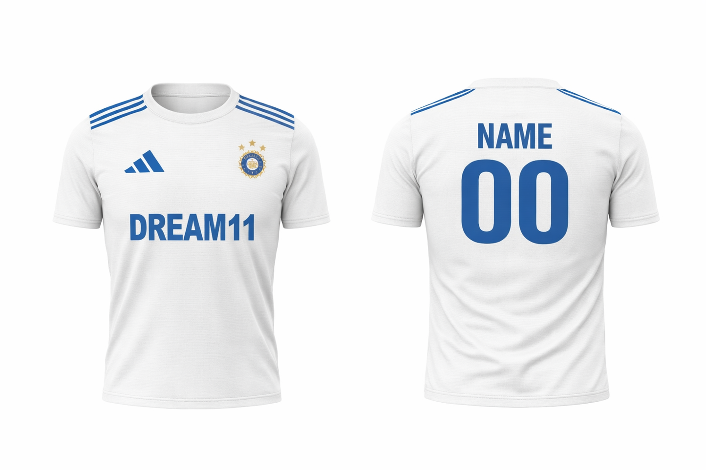JerseyJunction Customized India test Round neck half sleeve jersey