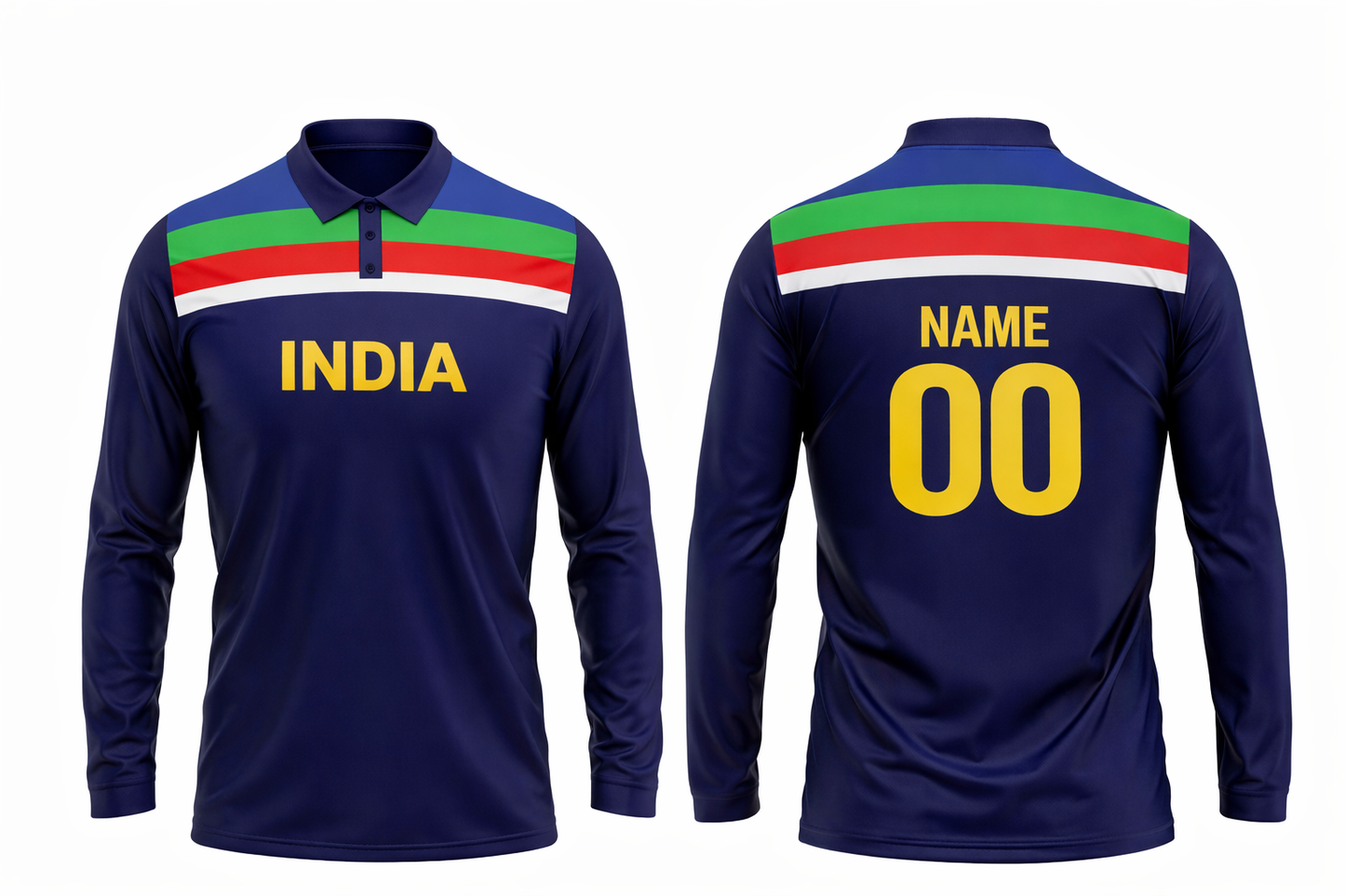 JerseyJunction India World Cup polo neck full sleeve Cricket Fan Jersey
