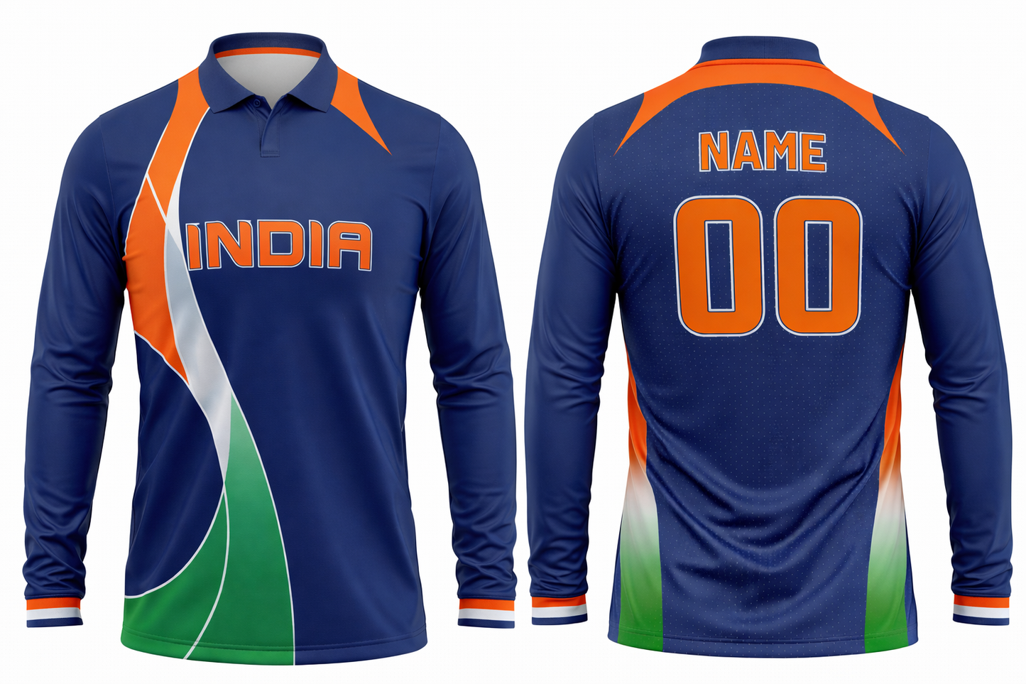JerseyJunction Customized India  World Cup 2009 full sleeve Sports Jersey