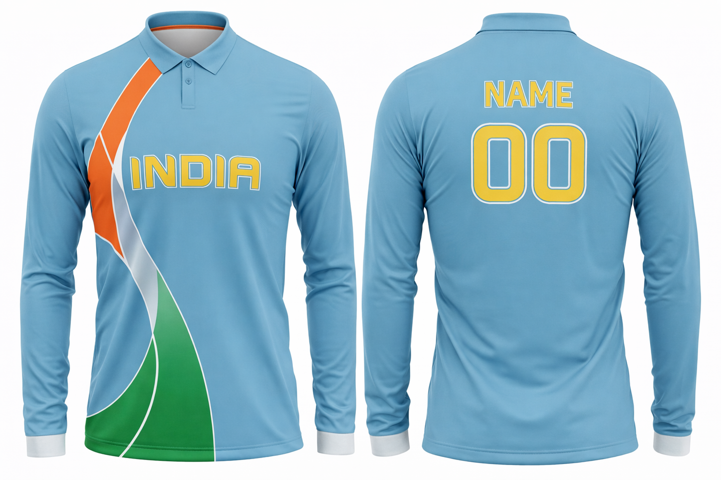 JerseyJunction Customized INDIA World Cup 2007 full sleeve Sports Jersey