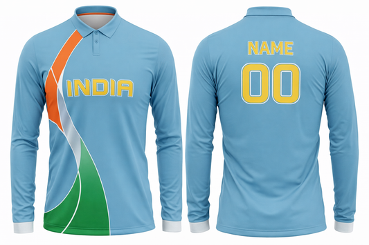 JerseyJunction Customized INDIA World Cup 2007 full sleeve Sports Jersey