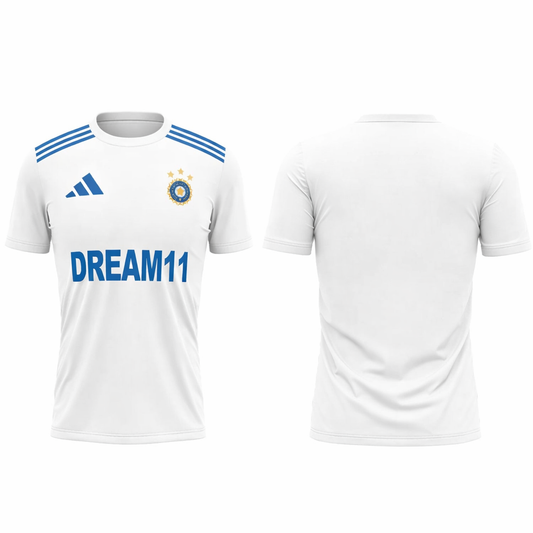 JerseyJunction Customized India test Round neck half sleeve jersey