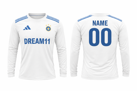 Customized India odi jersey round neck full sleeve add your name and number