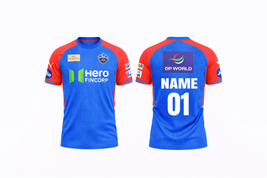 JerseyJunction customized Delhi Capitals New IPL Jersey 2025 round neck