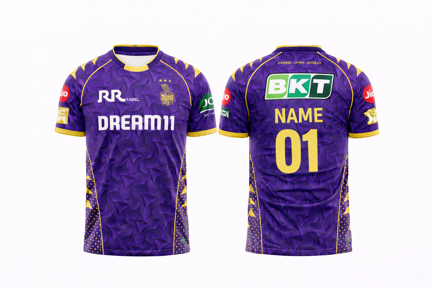 JerseyJunction Customized Replica Kkr round neck Half sleeve jersey