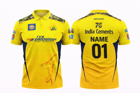 JerseyJunction Customized Chennai Super Kings IPL Replica Jersey 2022