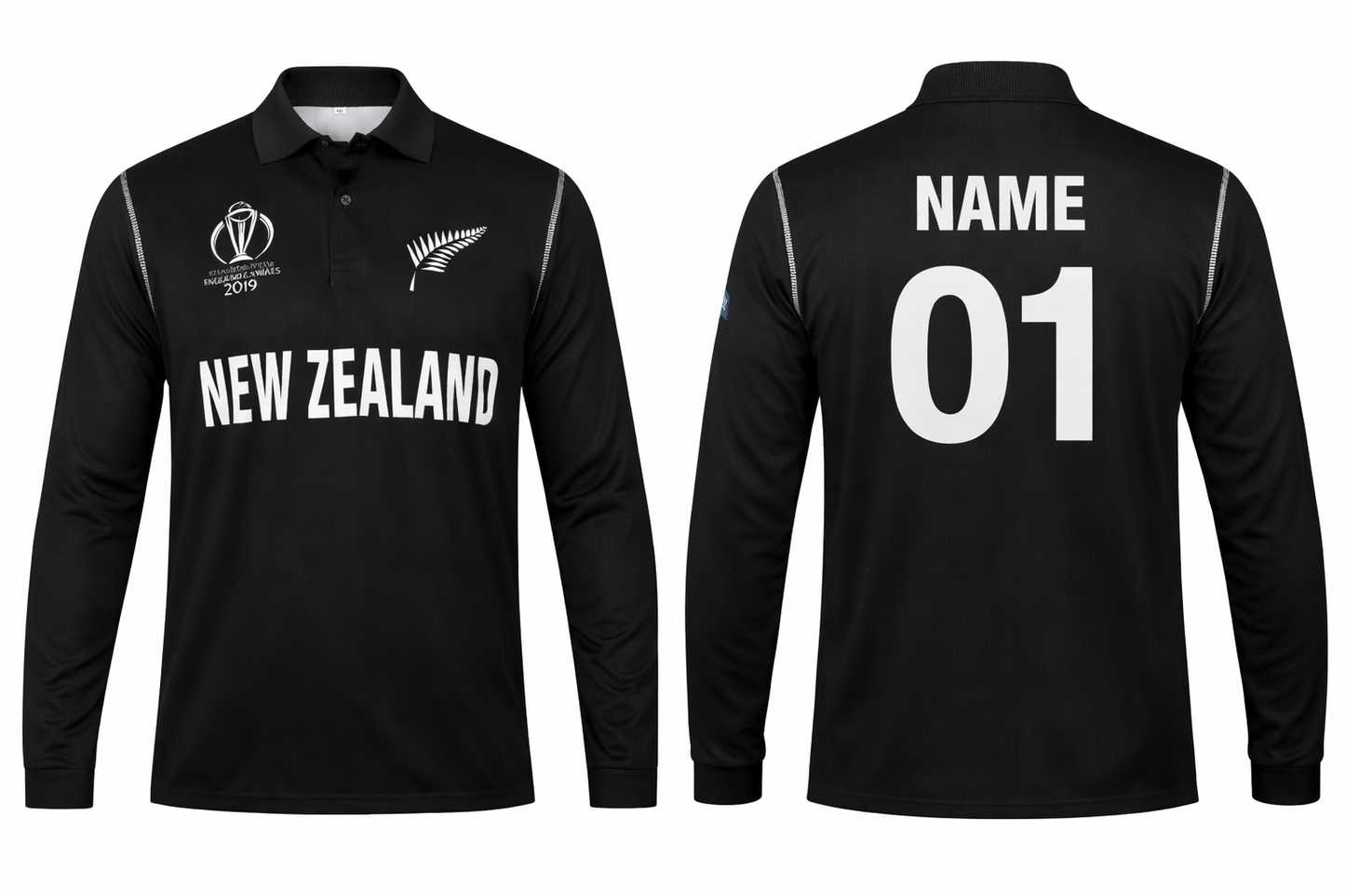 JerseyJuntion Customized Replica New Zealand World Cup 2019 full Sleeves Jersey