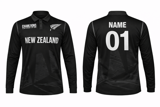 JerseyJuntion Customized Replica New Zealand Champions Trophy full sleeves 2025 Jersey