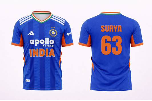 JerseyJunction Customized Replica Suryakumar Yadav India T20 2026 Cricket Jersey