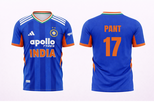 JerseyJunction Customized Replica Rishabh Pant India T20 2026 Cricket Jersey