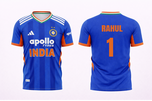 JerseyJunction Customized Replica KL Rahul India T20 2026 Cricket Jersey