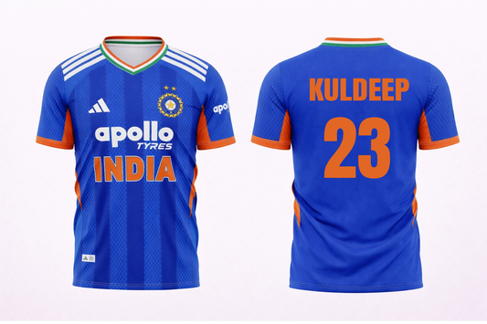 JerseyJunction Customized Replica Kuldeep Yadav India T20 2026 Cricket Jersey