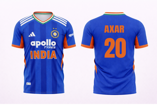 JerseyJunction Customized Replica Axar Patel India T20 2026 Cricket Jersey