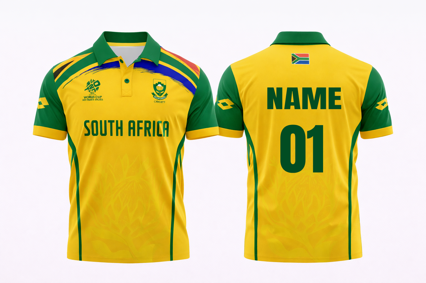 JerseyJunction Customized Replica T20 World Cup Jersey 2024 South Africa Cricket Jersey