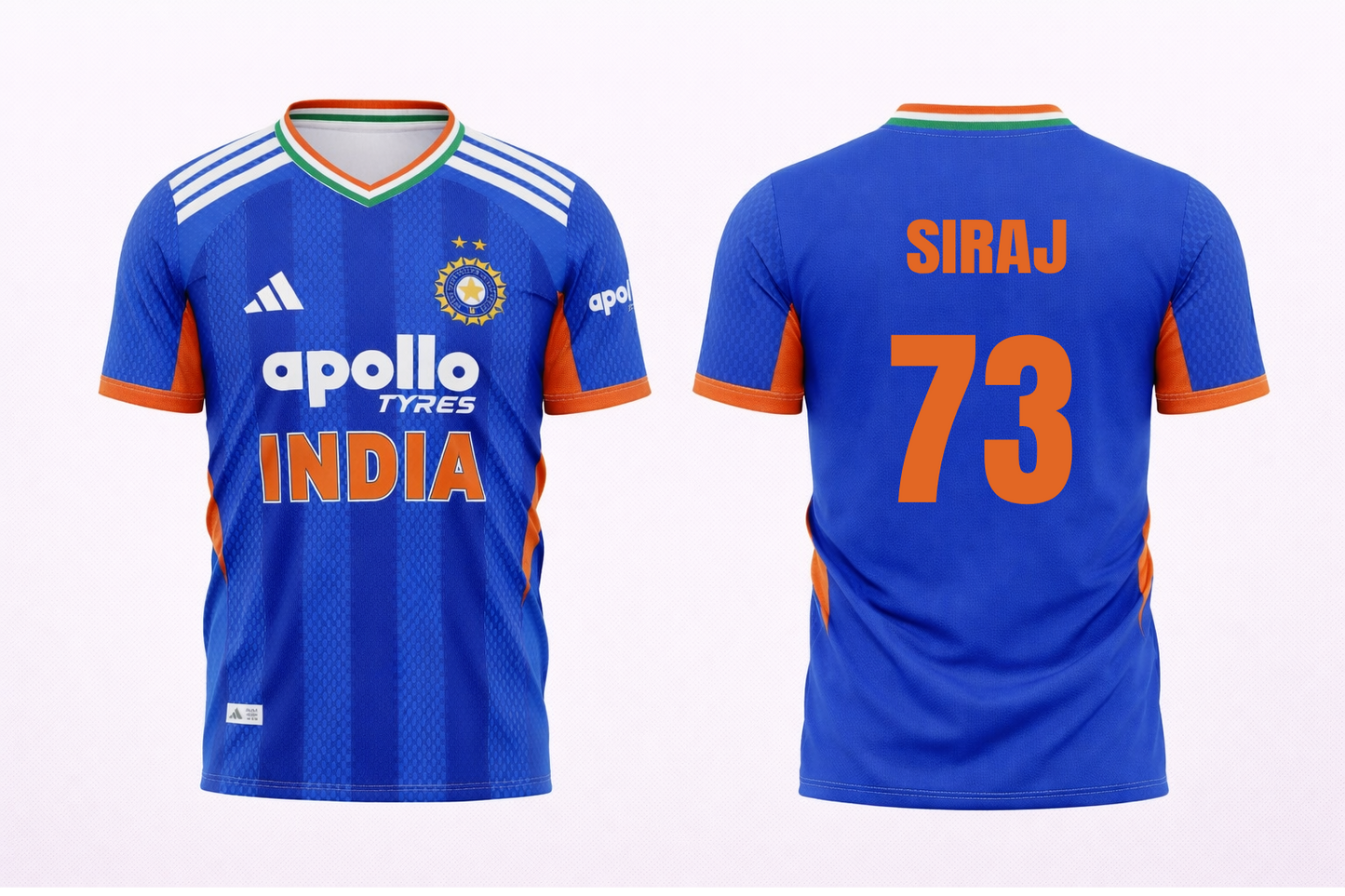 JerseyJunction Customized Replica Mohammed Siraj India T20 2026 Cricket Jersey