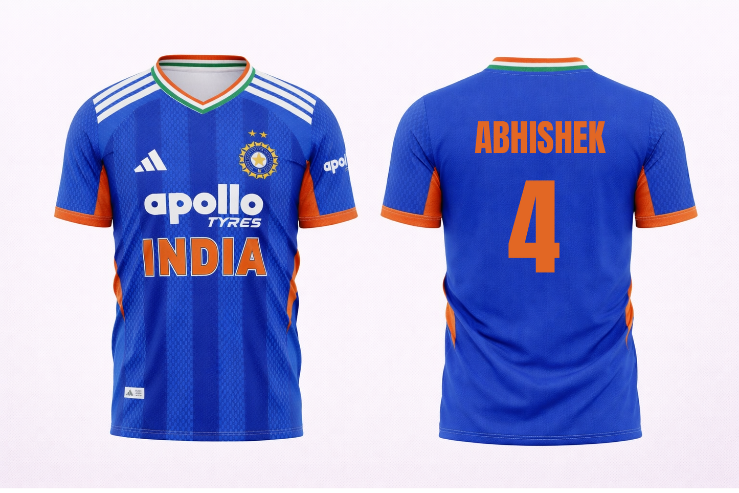 JerseyJunction Customized Replica Abhishek Sharma India T20 2026 Cricket Jersey