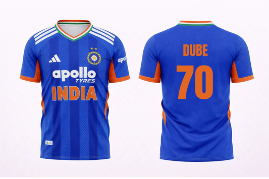 JerseyJunction Customized Replica Shivam Dube India T20 2026 Cricket Jersey