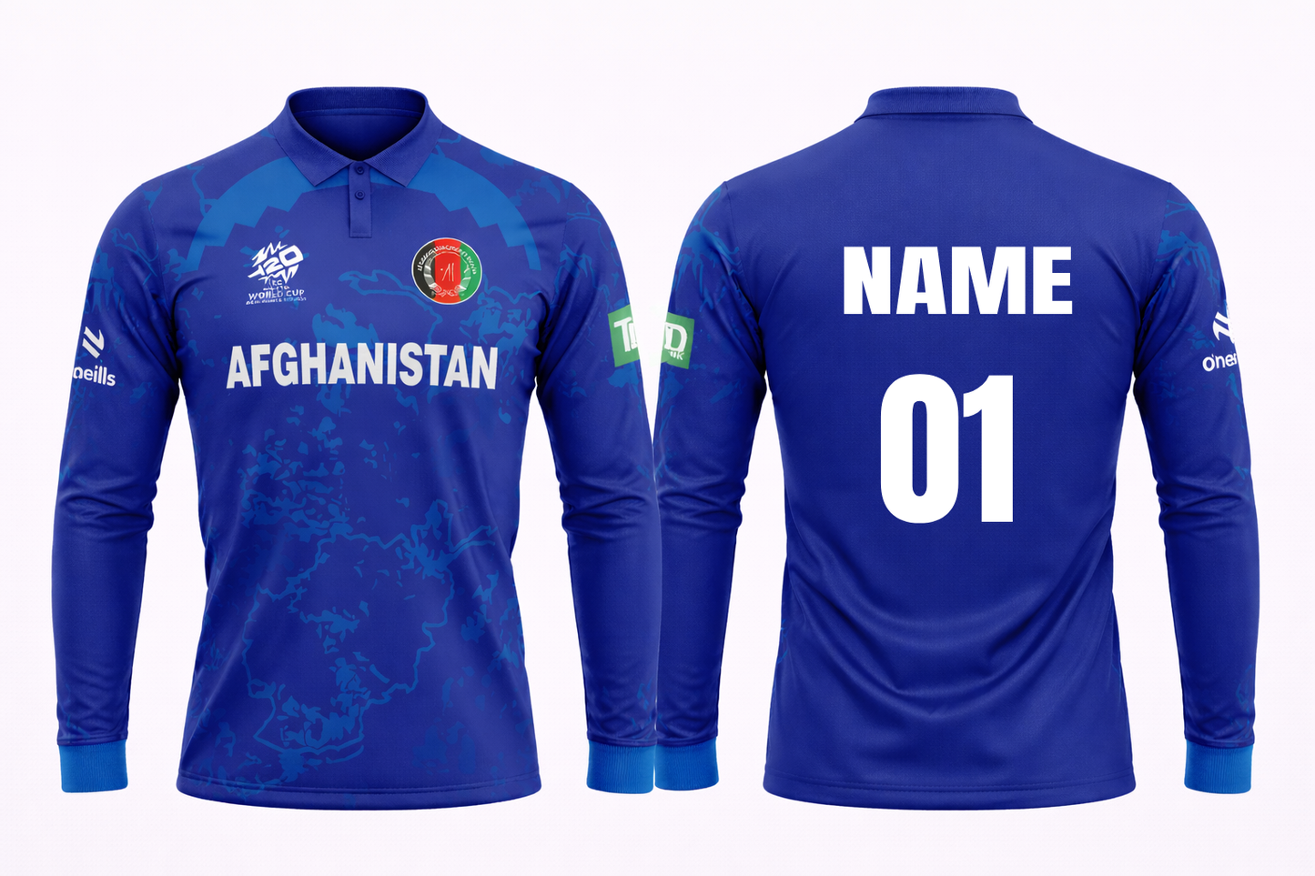 JerseyJunction Customized Replica Afghanistan ODI World Cup 2024 Full Sleeves Cricket Fan Jersey