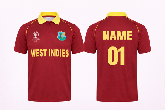 JerseyJunction Customized Replica West Indies World Cup 2019 Half Sleeves Cricket Jersey