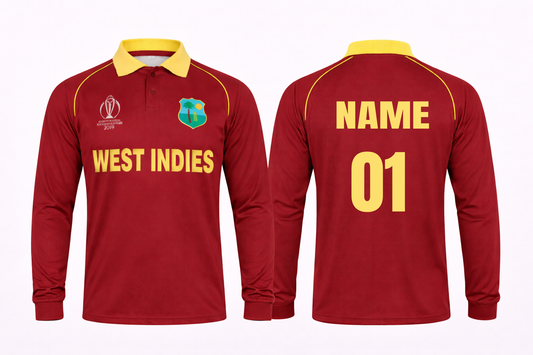 JerseyJunction Customized Replica West Indies World Cup 2019 full Sleeves Fan Jersey