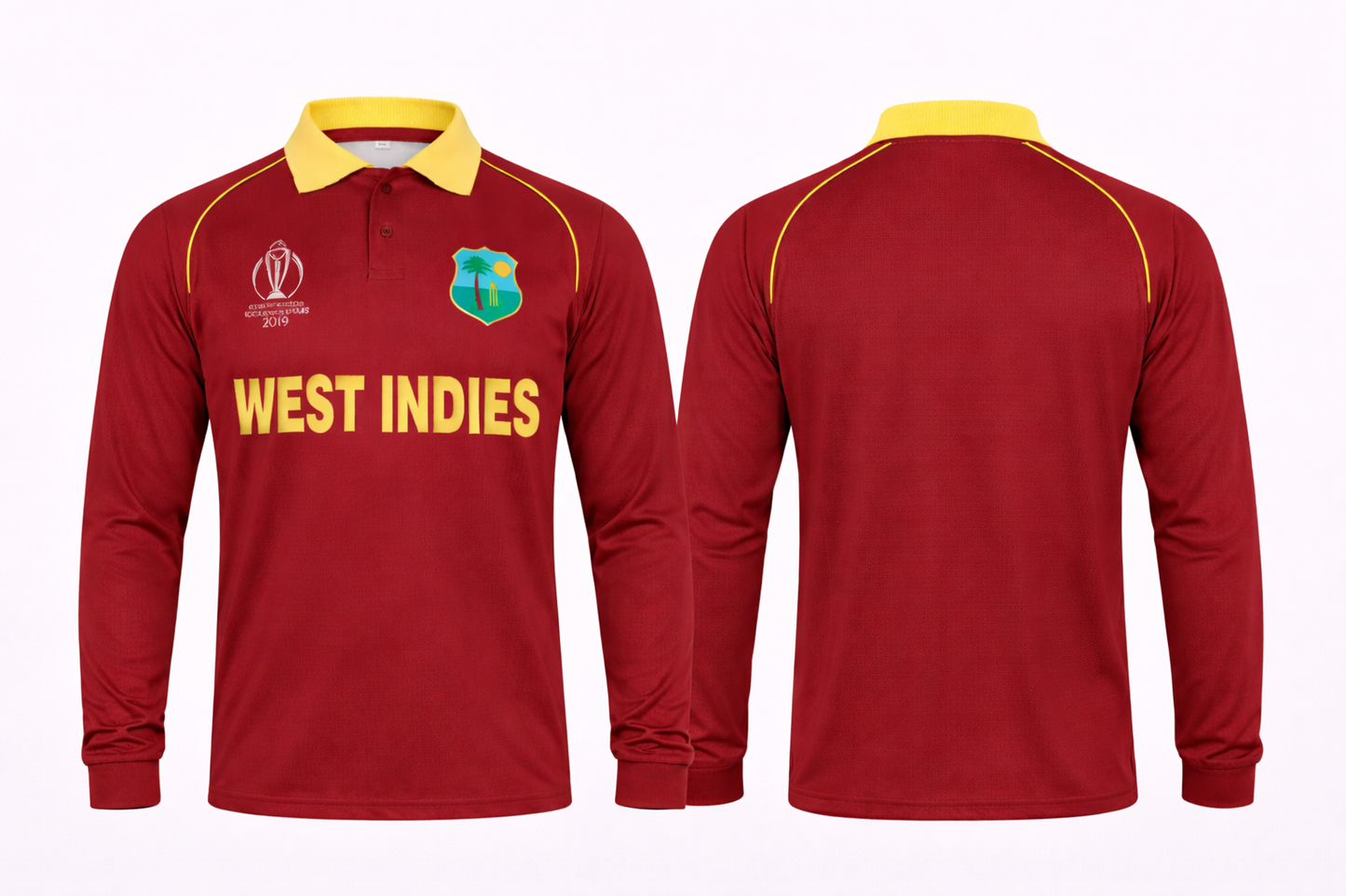JerseyJunction Customized Replica West Indies World Cup 2019 full Sleeves Fan Jersey