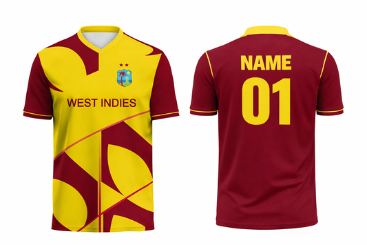 JerseyJunction  West Indies T20 World Cup 2021 Half Sleeves Cricket Fan Jersey