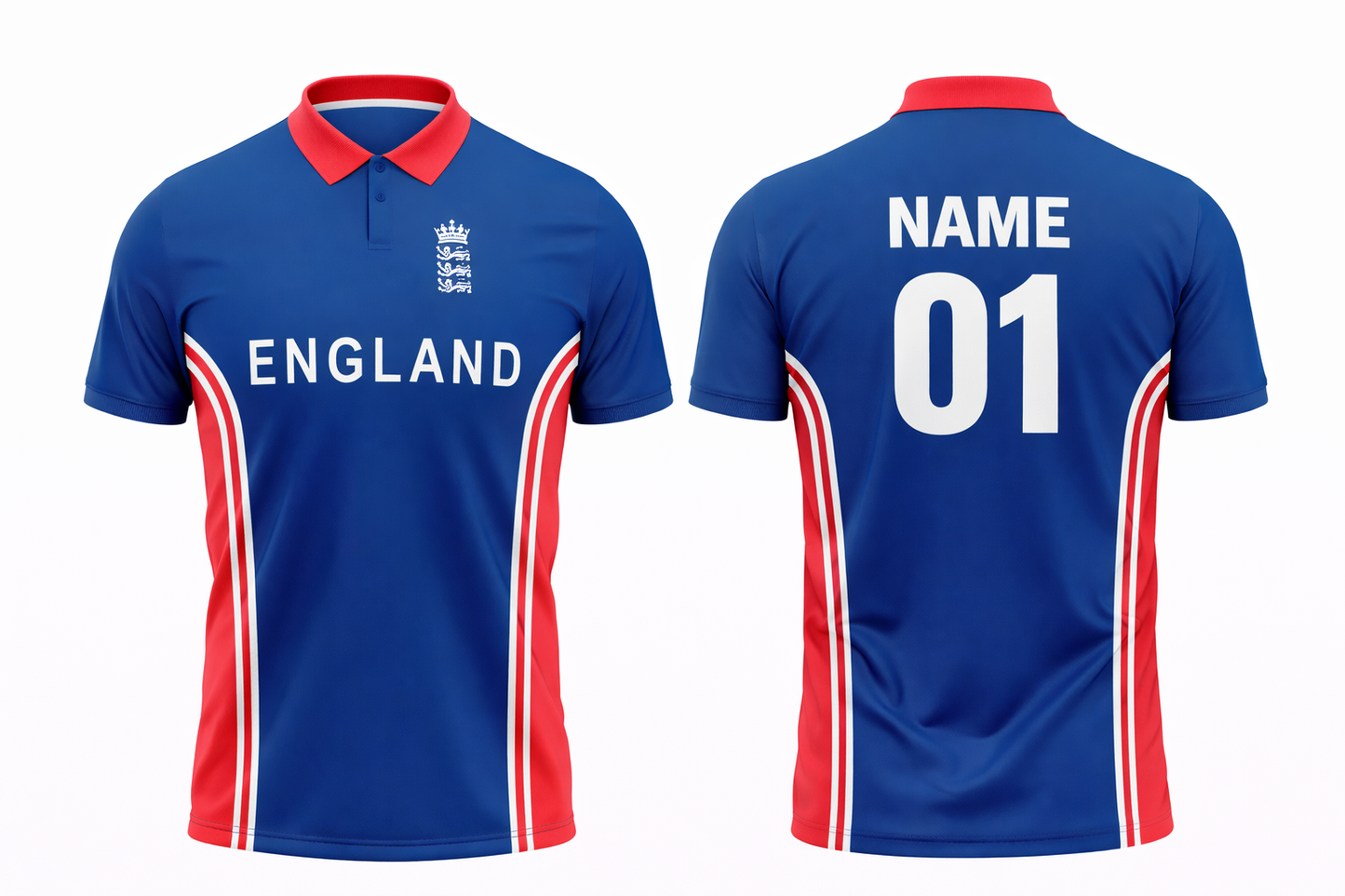 JerseyJunction England Blue ODI World Cup 2003 Half Sleeves Cricket Fan Jersey