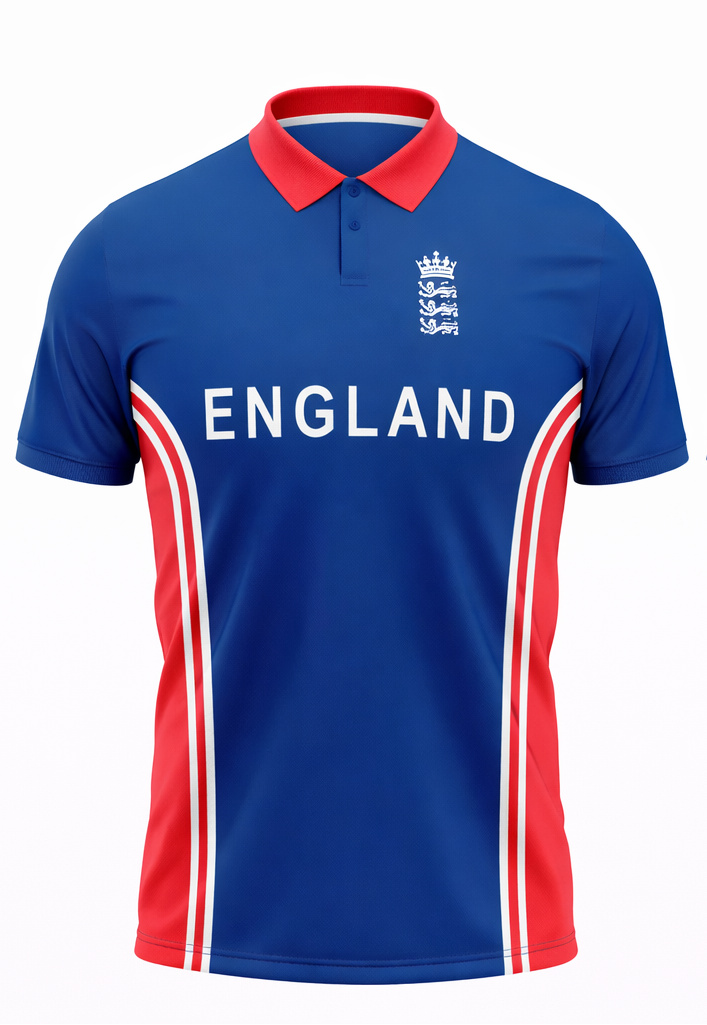 JerseyJunction England Blue ODI World Cup 2003 Half Sleeves Cricket Fan Jersey