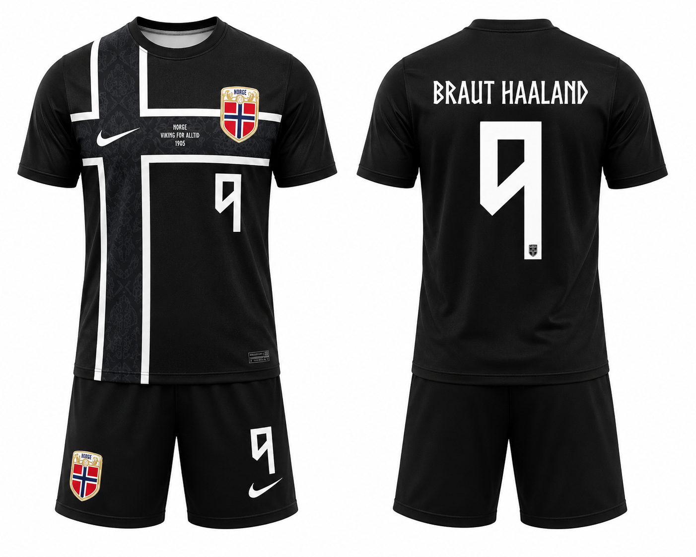 Norway away jersey with white shorts customizable fanmade