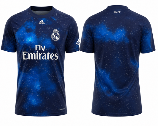 Jerseyjunction Real Madrid Galaxy Blue Football Jersey | Customized Name & Number