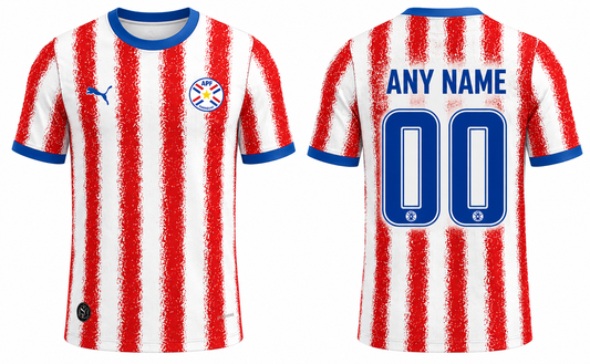Jerseyjunction Paraguay 2026 World Cup Home Kit| custom name number