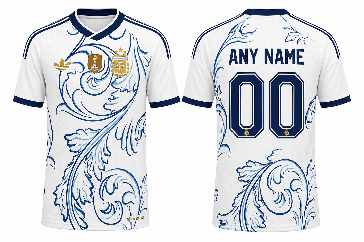 Jersey Junction Argentina Royal Crest Special Edition Football Jersey | Custom Name & Number Soccer Jersey