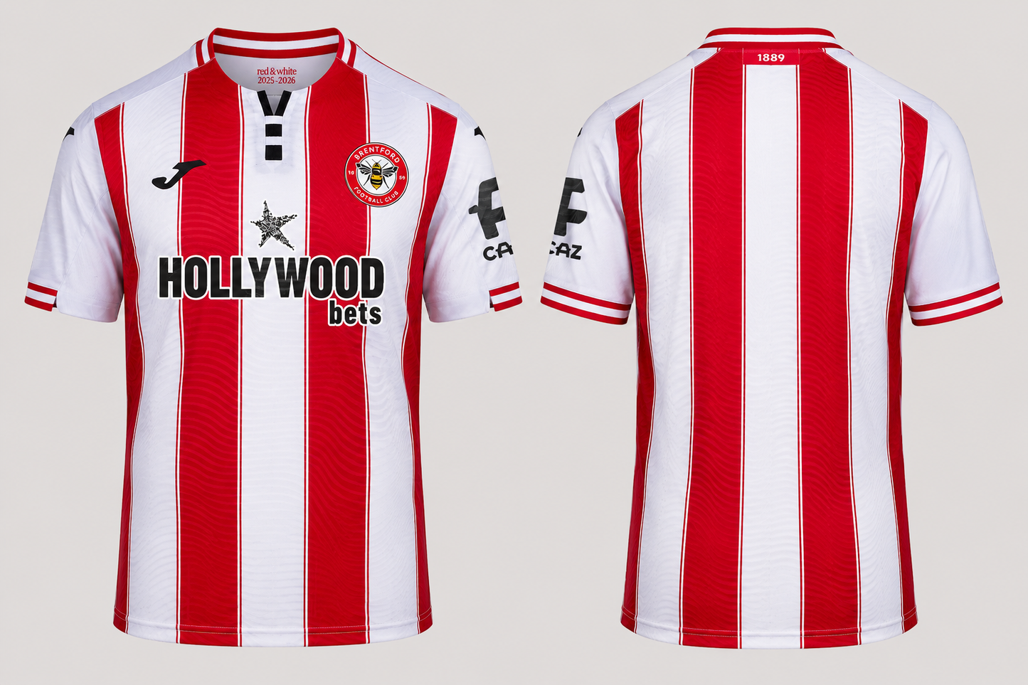 Jersey Junction Brentford FC 26-27 Home Kit  print your name number