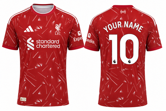 Jersey Junction Liverpool 26-27 Home Kit  print your name number
