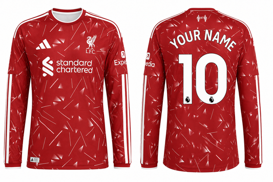 Jersey Junction Liverpool 26-27 Home Kit full sleeves print your name number