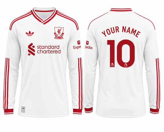 Jersey Junction Liverpool 26-27 Away Kit full sleeves print your name number
